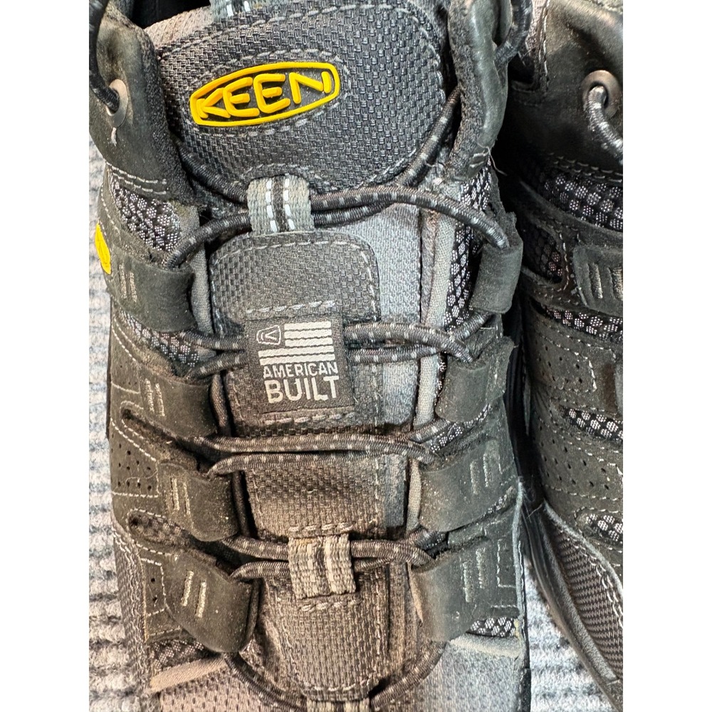 KEEN American Built Mens 9.5 Work Shoes Black Grey Utility Low 1015460 - Picture 5 of 8